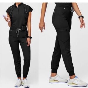 FIGS Women’s Zamora 2.0 Black Jogger Scrub Pants W18SW2005 XXL Nurse Doctor